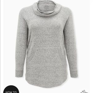 Torrid Cowl Neck Tunic Super Soft Plush Sweatshirt
